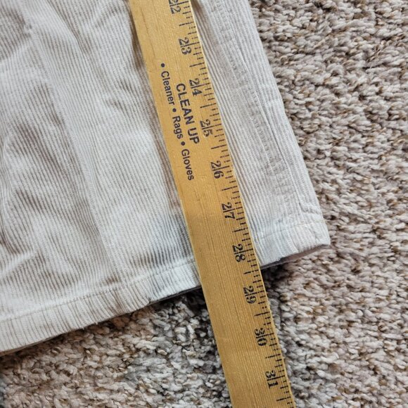 Vintage Lee Dungaree Corduroy Pants Mens 34x28.5 Tag 34x30 Beige Carpenter - Picture 4 of 7